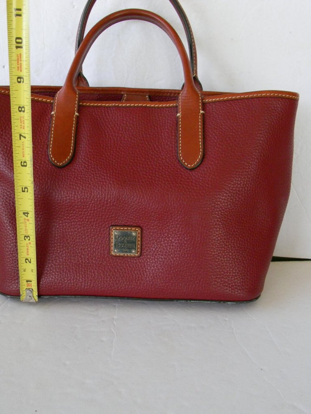 Dooney & Bourke CRANBERRY/WINE  Pebble Leather Brielle Tote - Picture 2 of 10